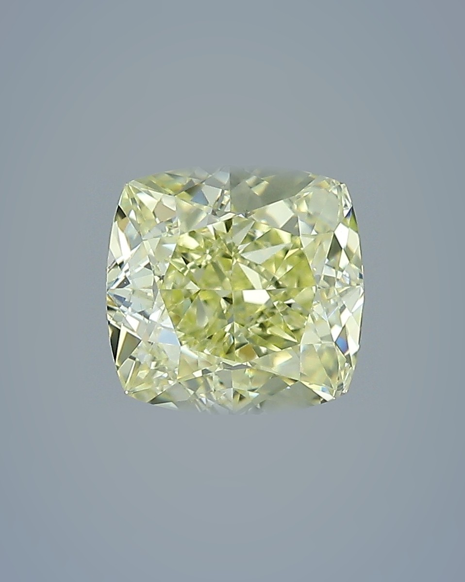 1.62 ct Cushion Fancy Colour Diamond, Fancy Intense Yellow