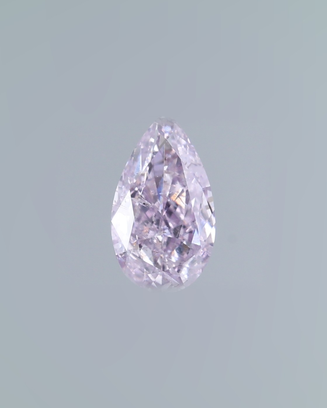 1.01 ct Pear Fancy Colour Diamond, Fancy Intense Pink-Purple