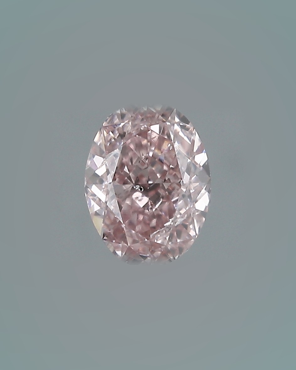 0.52 ct Oval Fancy Colour Diamond, Fancy Orangy Pink