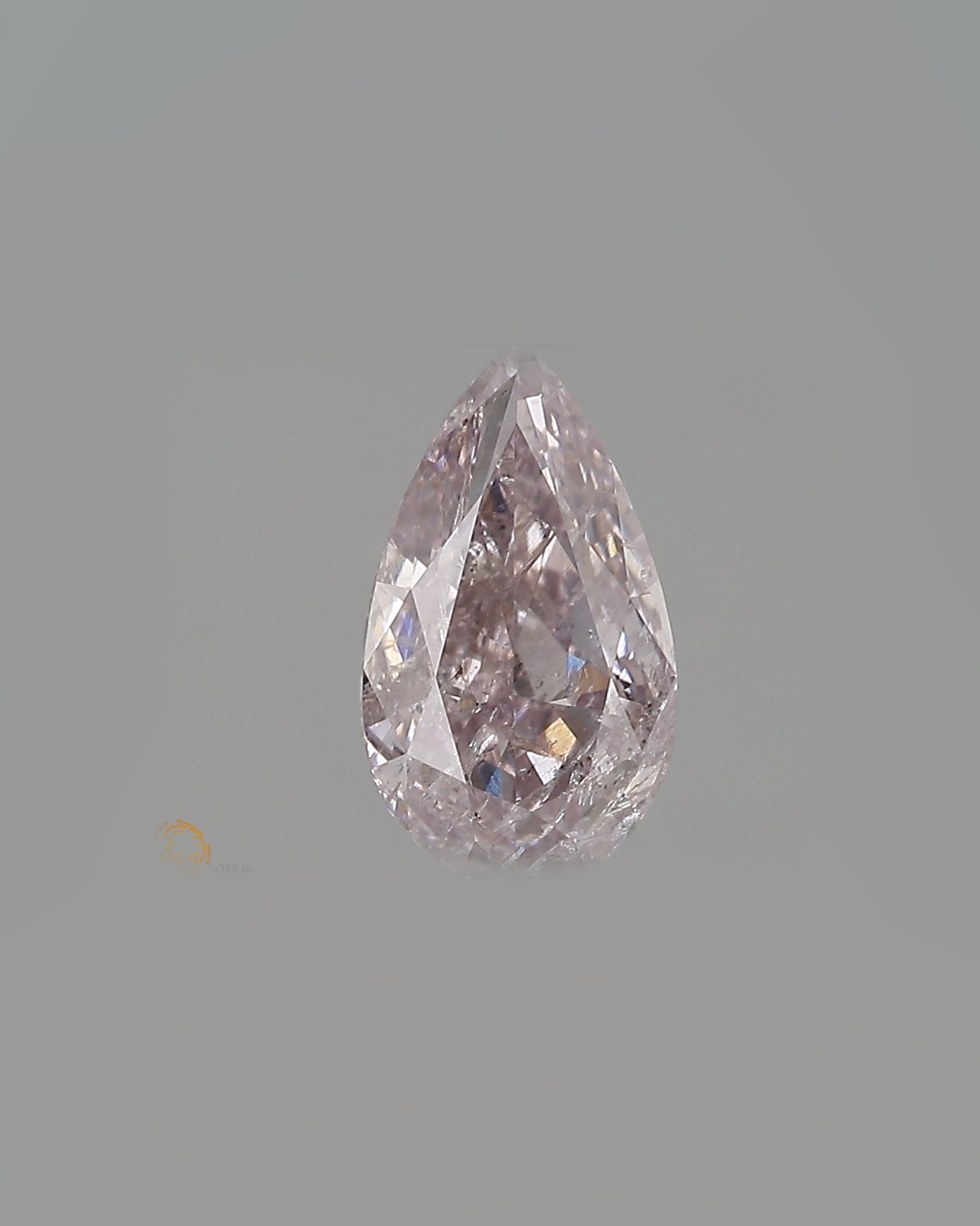 1.00 ct Pear Fancy Colour Diamond, Fancy Brownish Purplish Pink