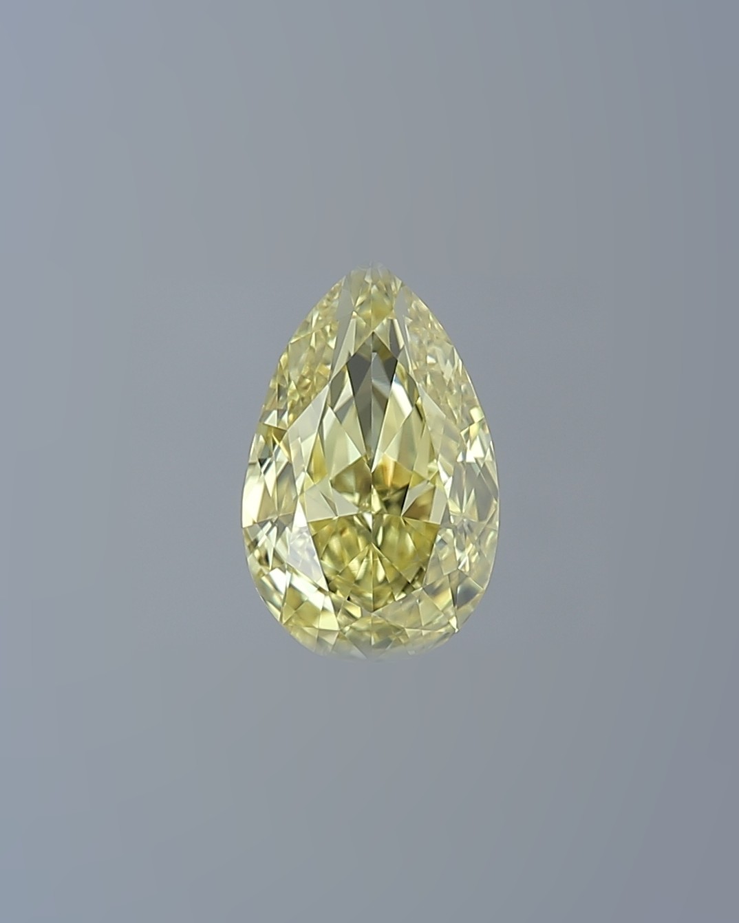 1.02 ct Pear Fancy Colour Diamond, Fancy Intense Yellow