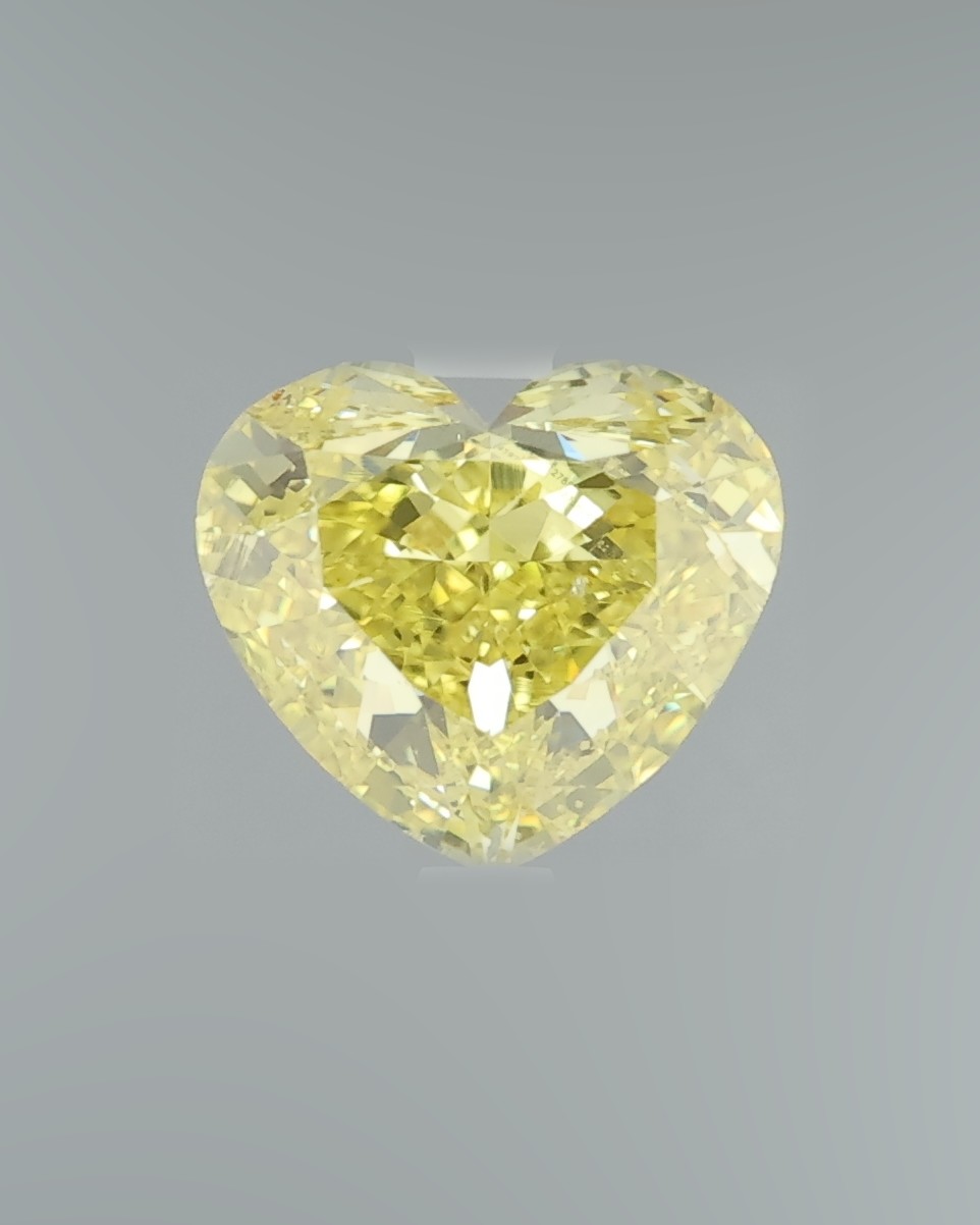1.20 ct Heart Fancy Colour Diamond, Fancy Vivid Yellow